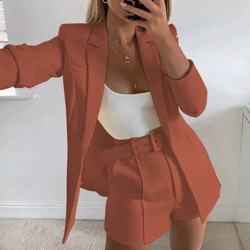 Chic Blazer & Shorts Set