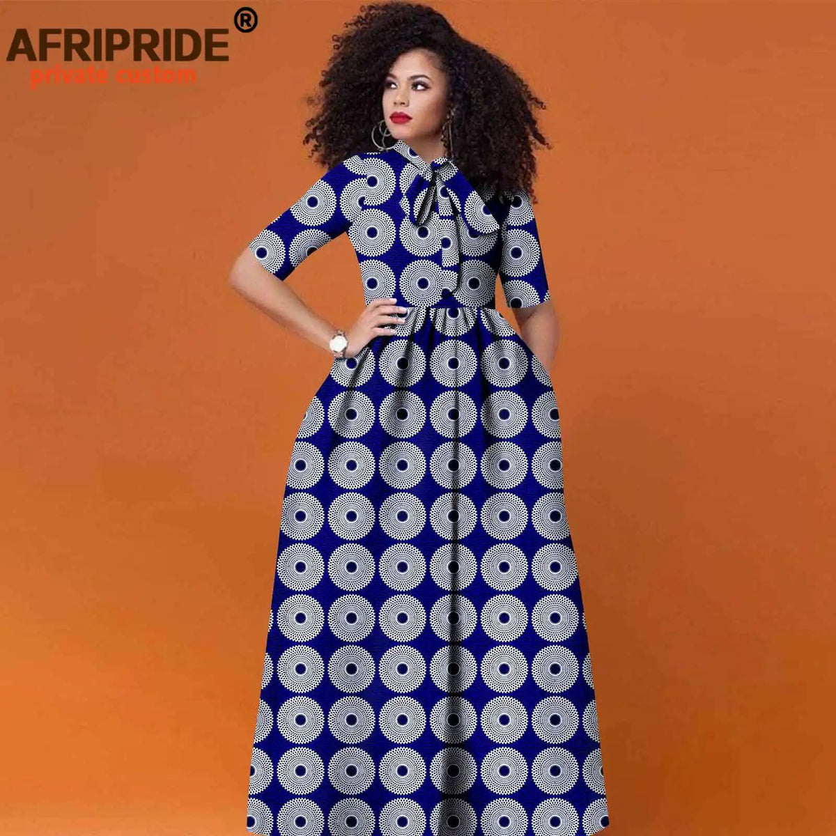 Ankara-Inspired High-Waist Maxi Dress