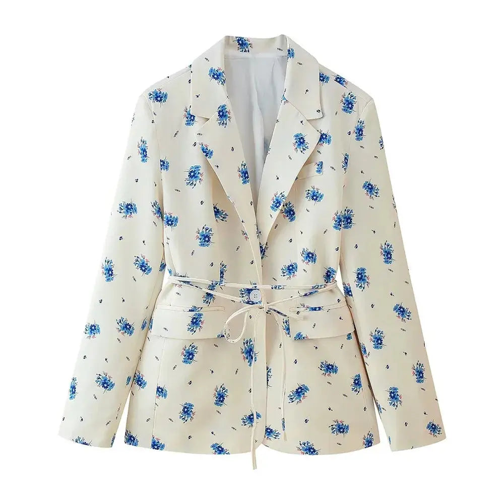 Floral Whisper Belted Jacket