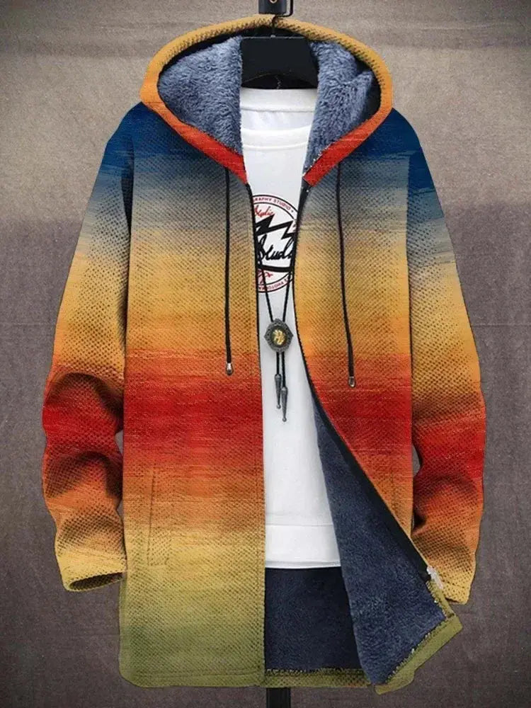 Gradient Graphic Winter Coat