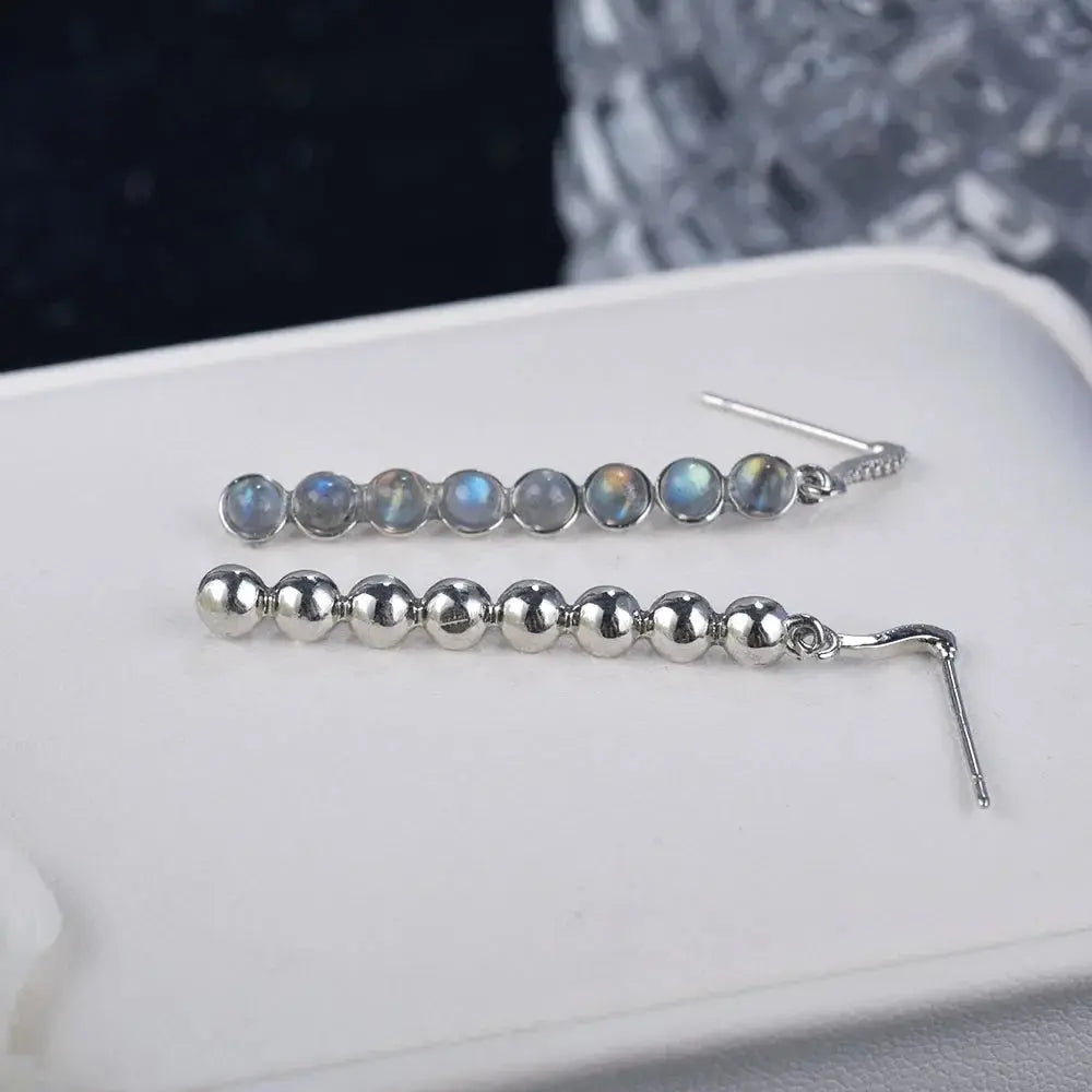 Labradorite Sterling Silver Drop Earrings