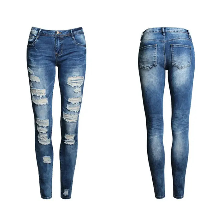 Redefine Casual: Ripped Jeans with Timeless Appeal