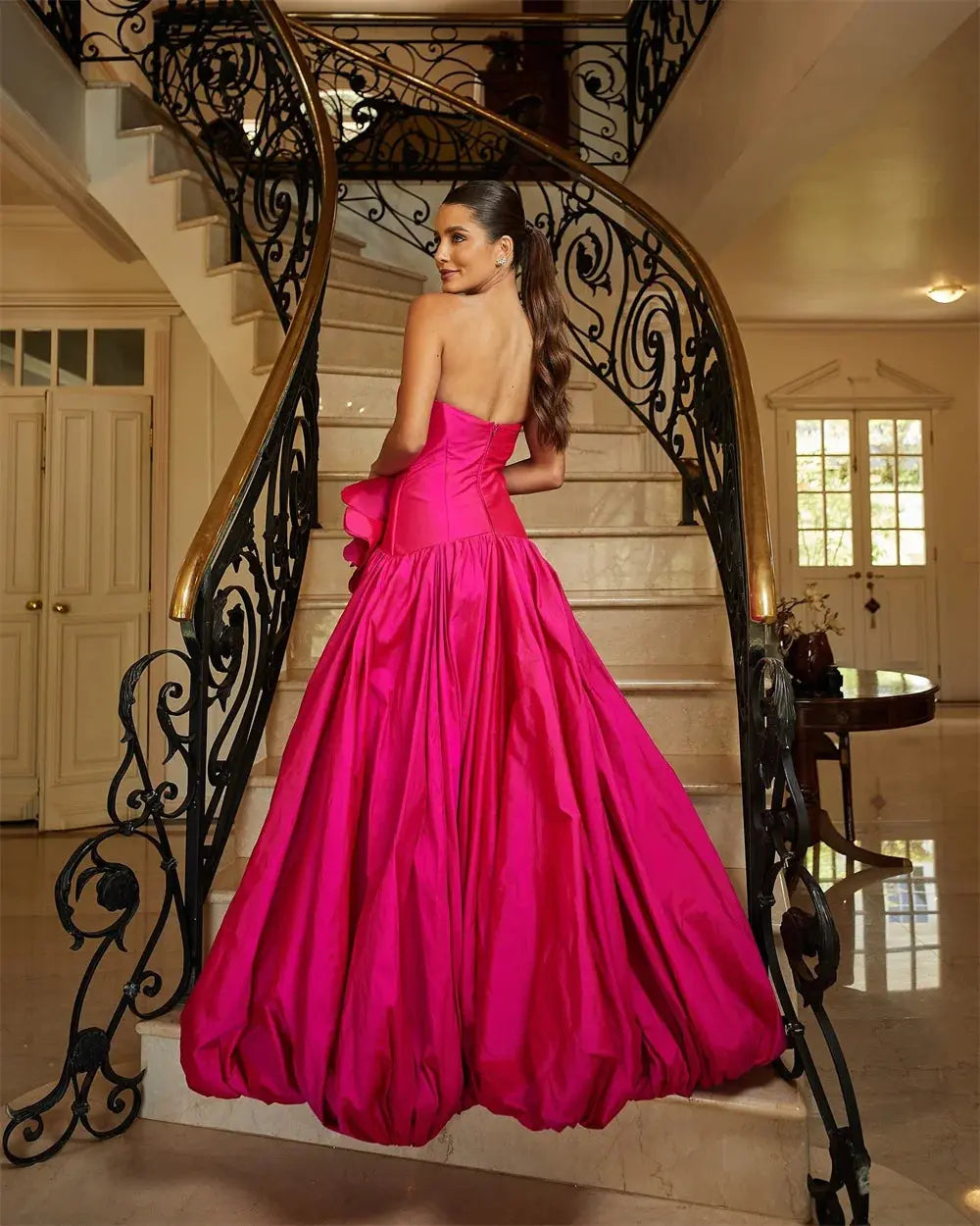 3D Floral Tulle Mermaid Gown
