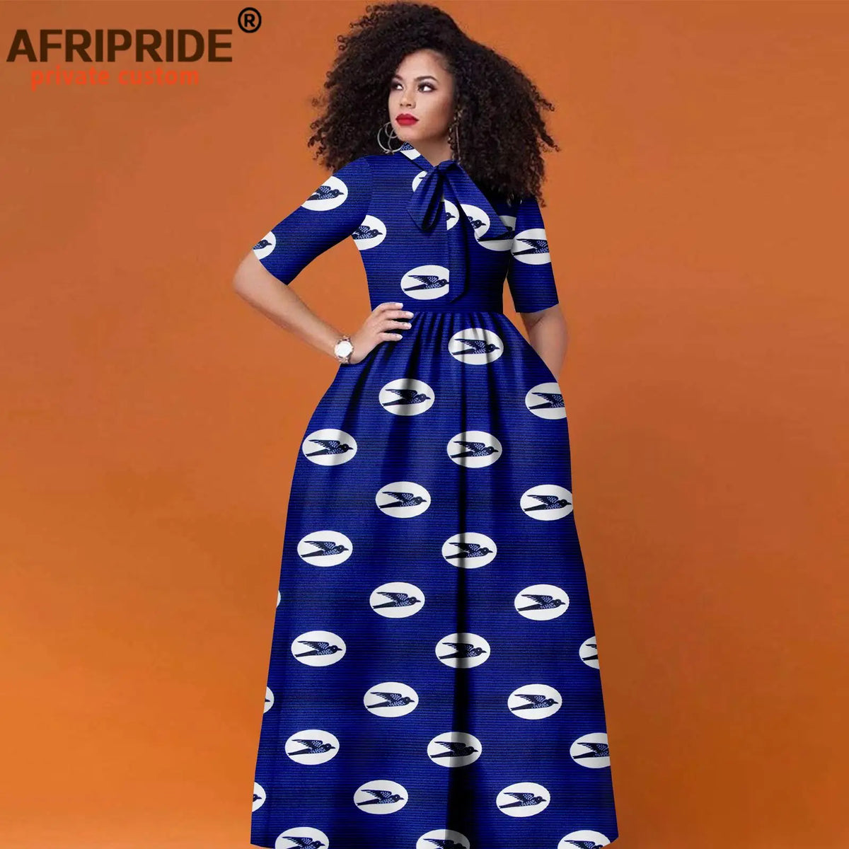 Ankara-Inspired High-Waist Maxi Dress