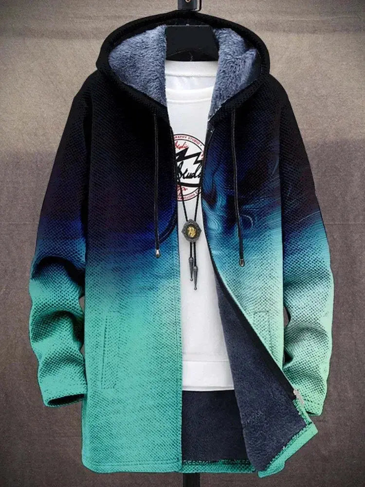 Gradient Graphic Winter Coat