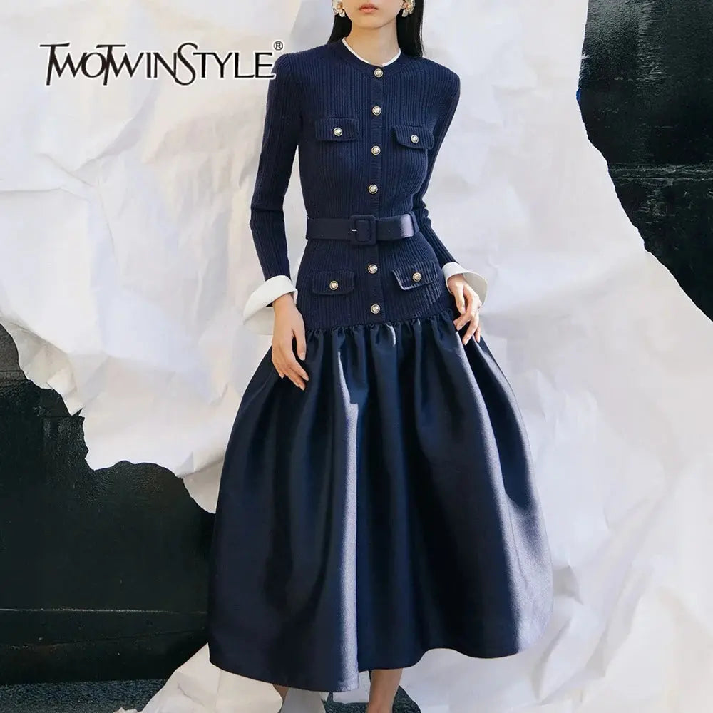 The Monaco Textured Knit Midi Dress