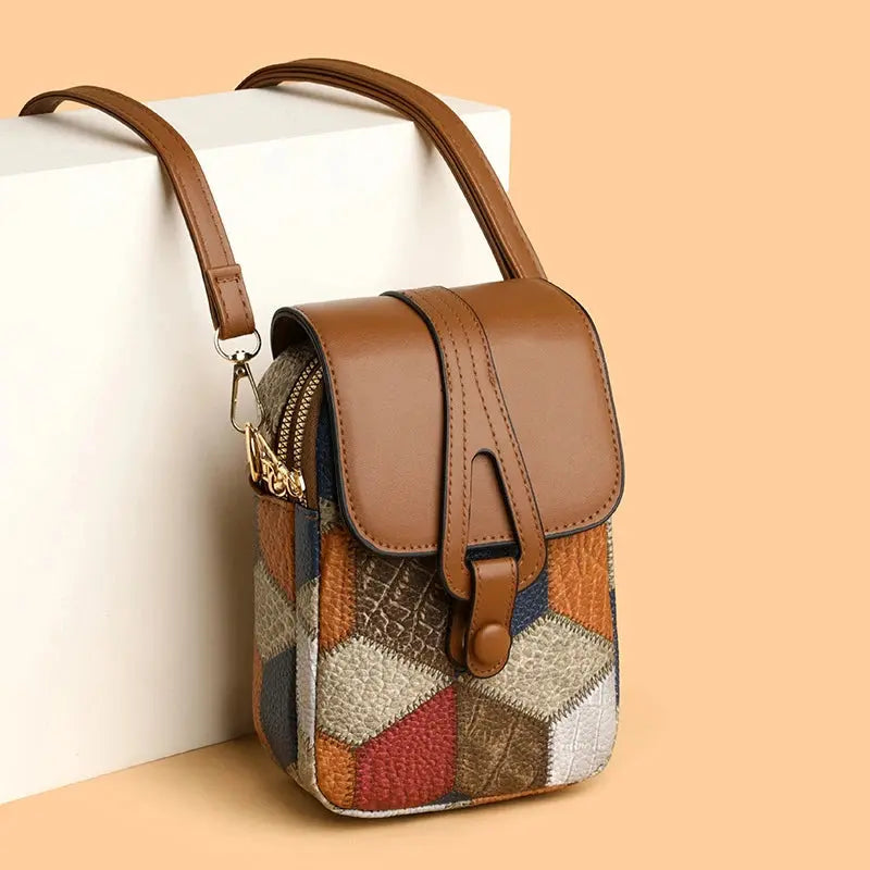 Plaid Retro Crossbody Purse with Phone Storage