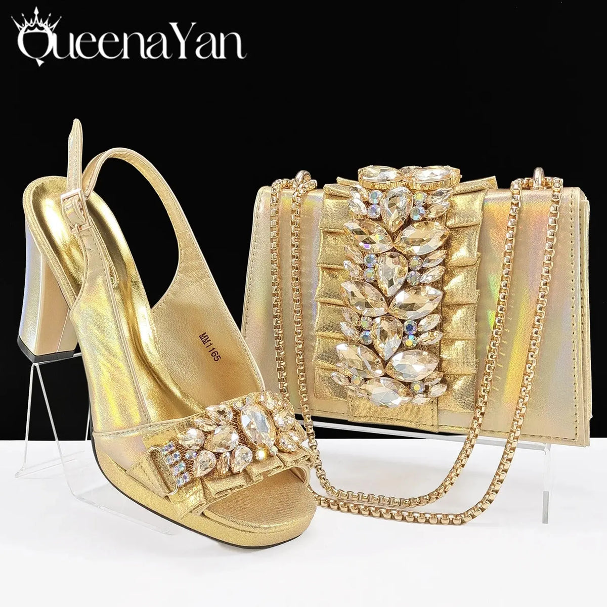 Enchanting Emerald Heels & Bag Set: Radiate Confidence