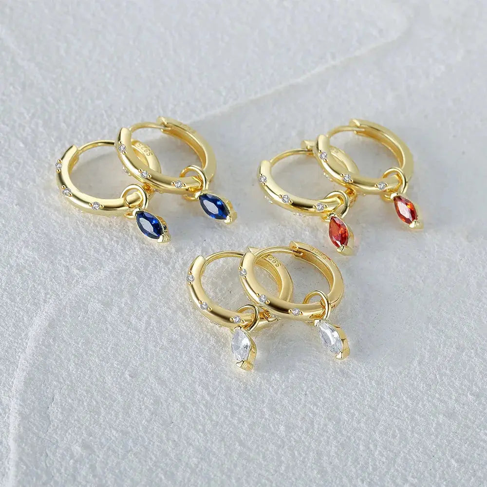 Captivate with Silver Zircon Drop Earrings