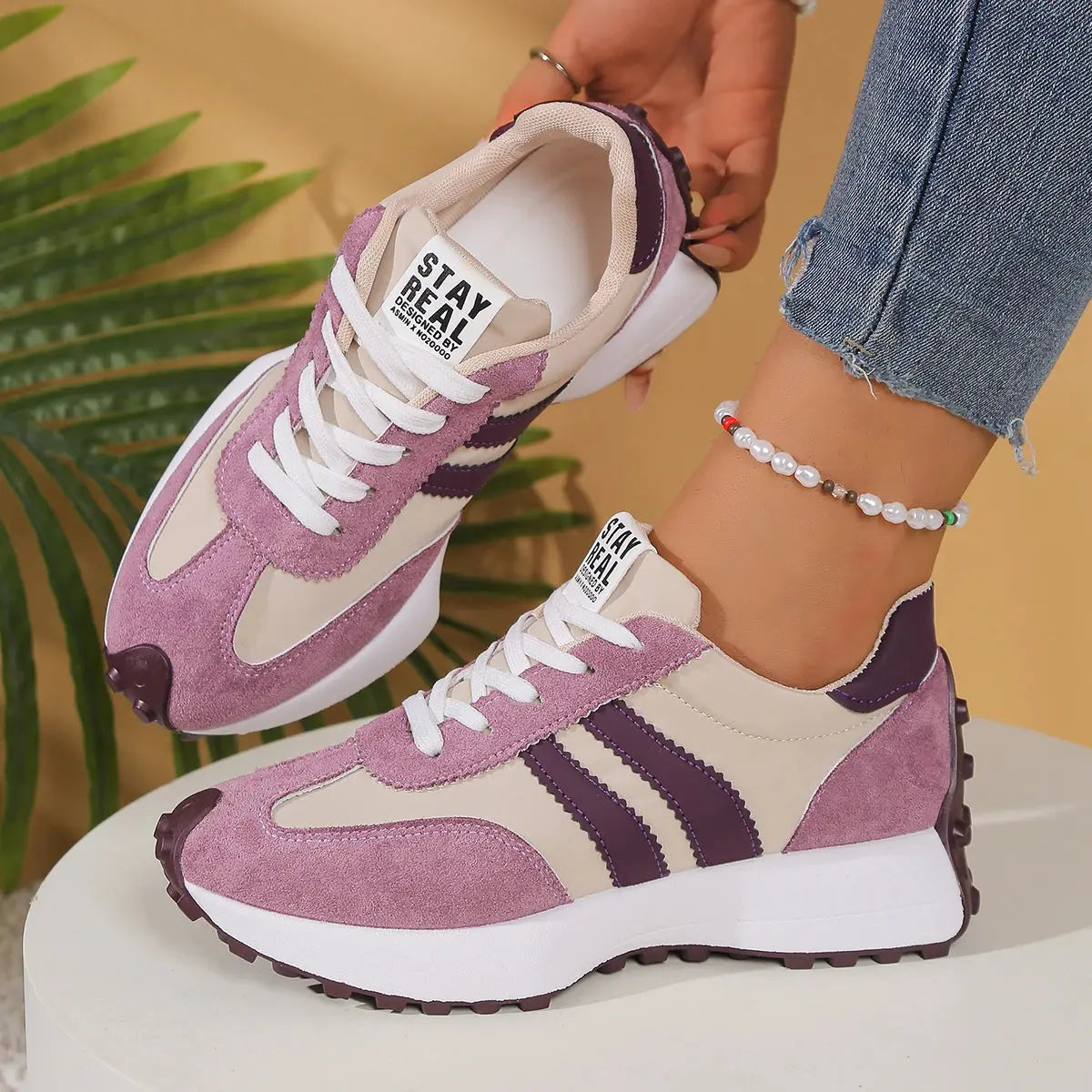 Casual Lace-Up Sneakers