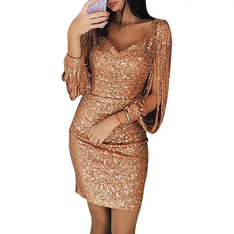 Midnight Shimmer: A Plus-Size Sequin Mini That Dances