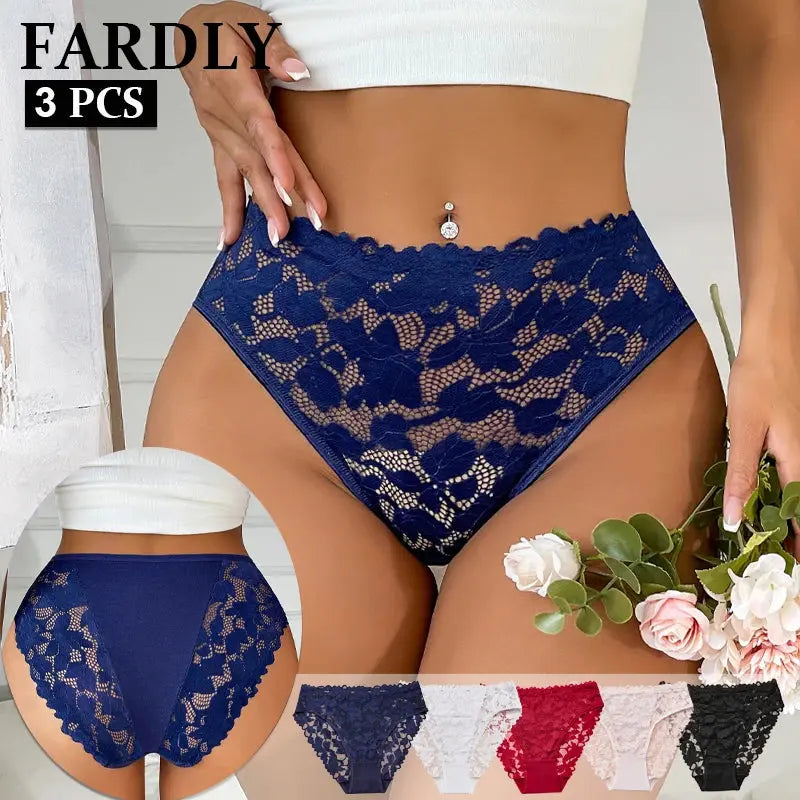 High-Waist Lace Briefs: Feel Confident & Comfortable