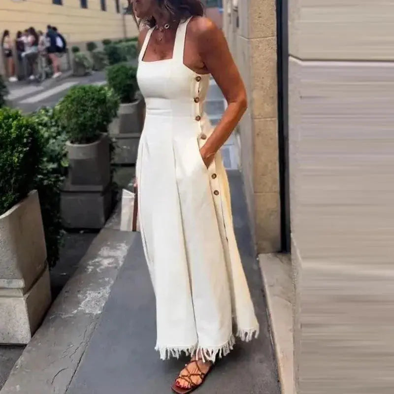 Summer Breeze Off-Shoulder Pocket Dress