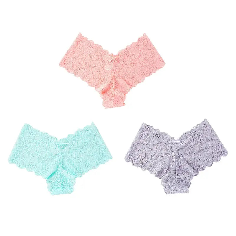 Lace Briefs — 3-Piece Set