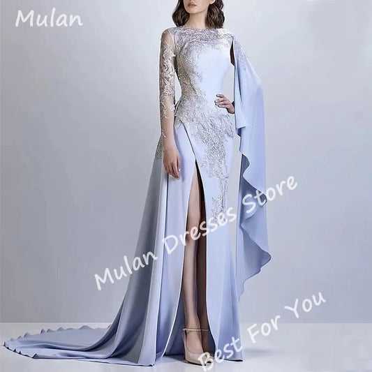 Moonlit Gala Chiffon Trumpet Gown