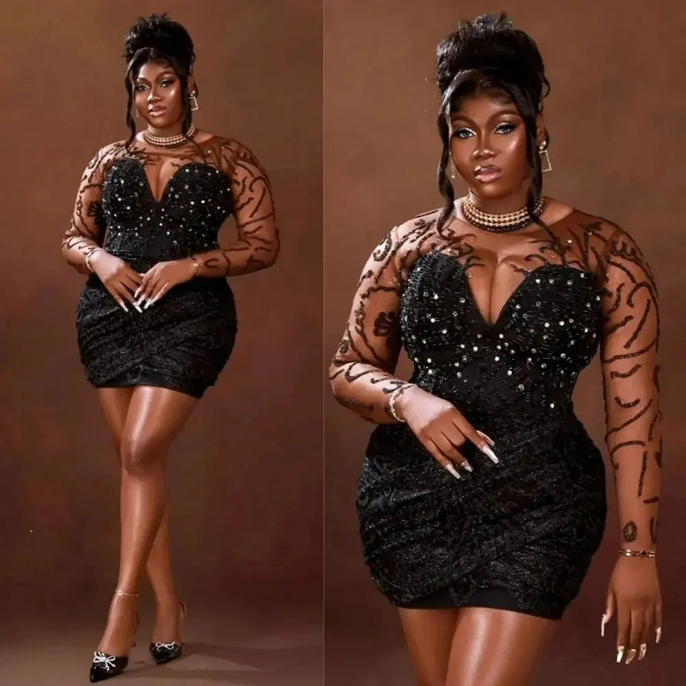 Midnight Whispers Lace Dress: Captivate the Night