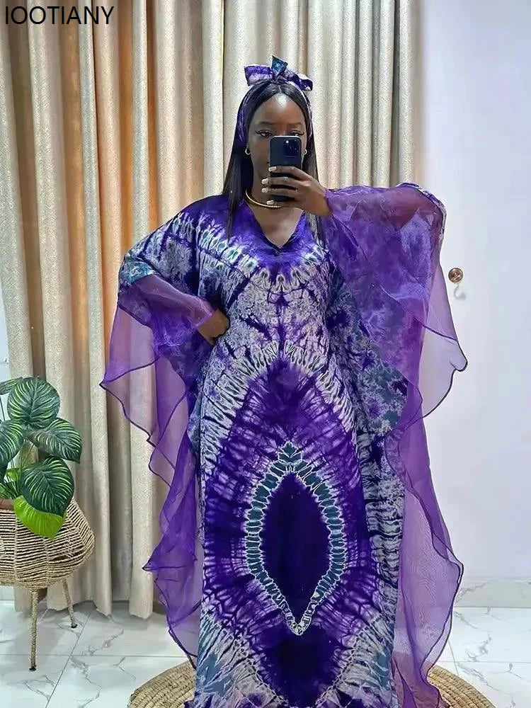 Ankara-Inspired Kaftan Maxi Dress