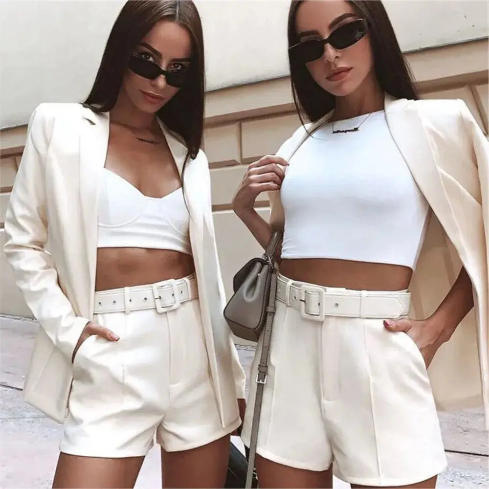 Chic Blazer & Shorts Set