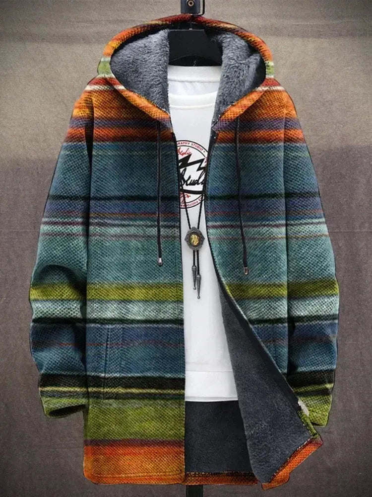 Gradient Graphic Winter Coat