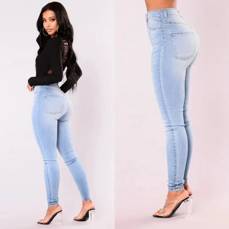 High-Waist Skinny Jeans
