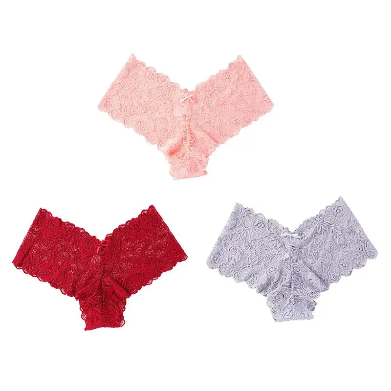 Lace Briefs — 3-Piece Set