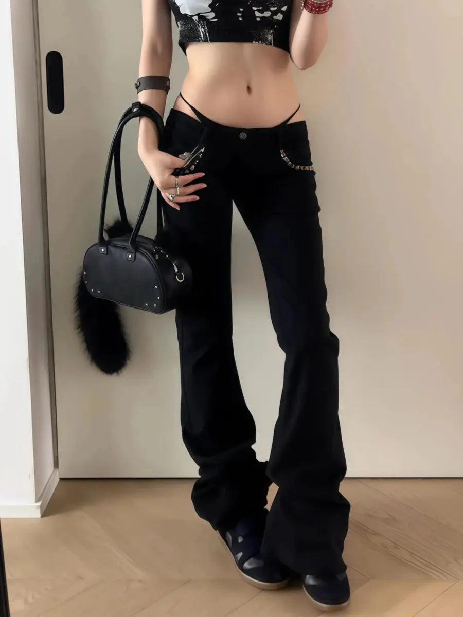 Midnight Whisper High-Stretch Flared Jeans