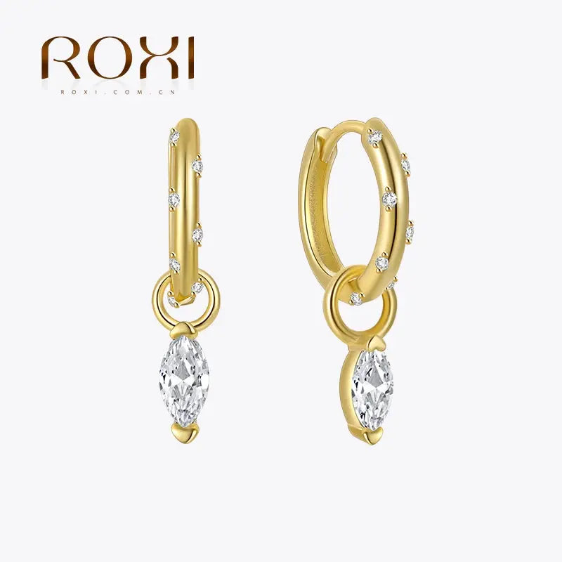 Captivate with Silver Zircon Drop Earrings