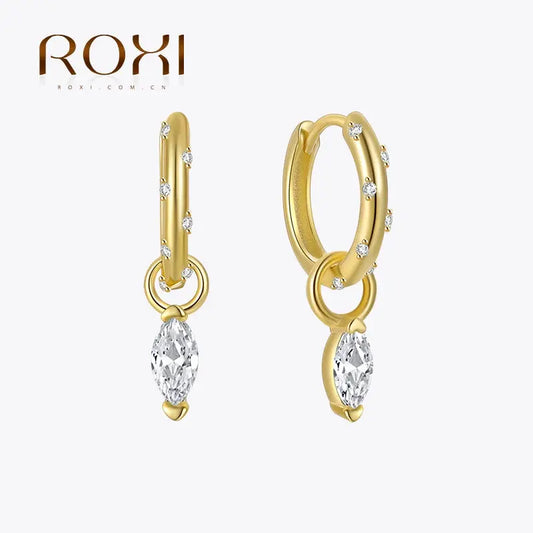 Captivate with Silver Zircon Drop Earrings