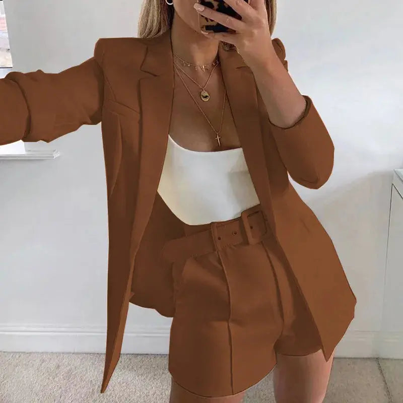 Chic Blazer & Shorts Set