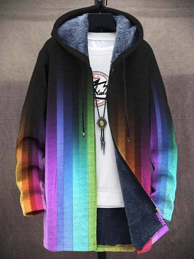 Gradient Graphic Winter Coat