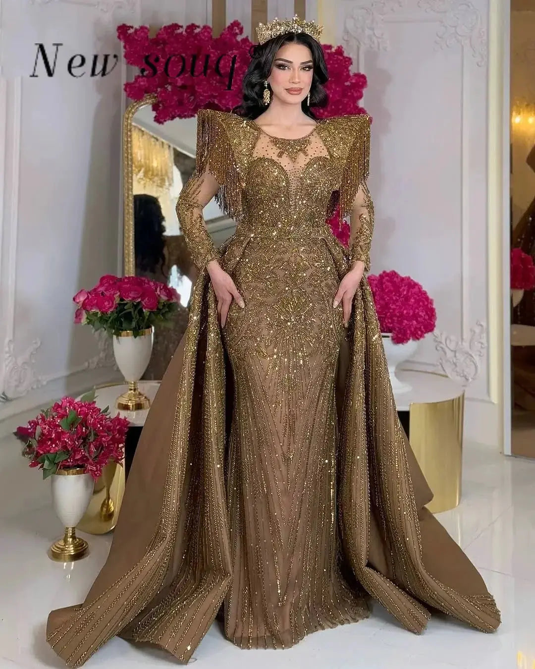 Captivate the Gala: Mermaid Gown with Sheen