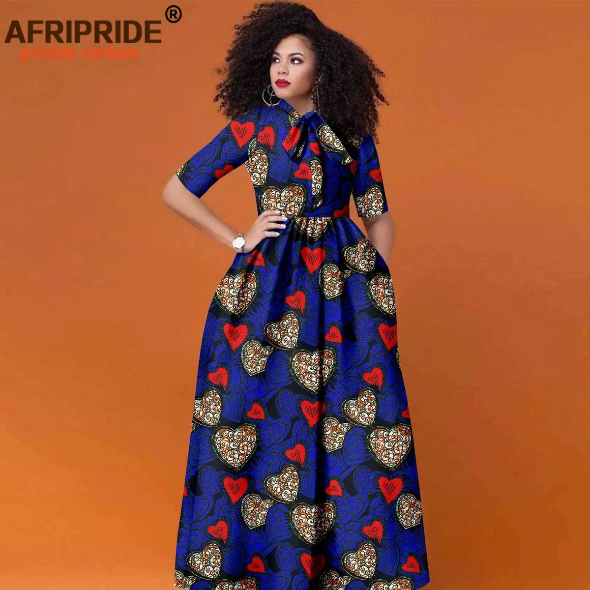 Ankara-Inspired High-Waist Maxi Dress