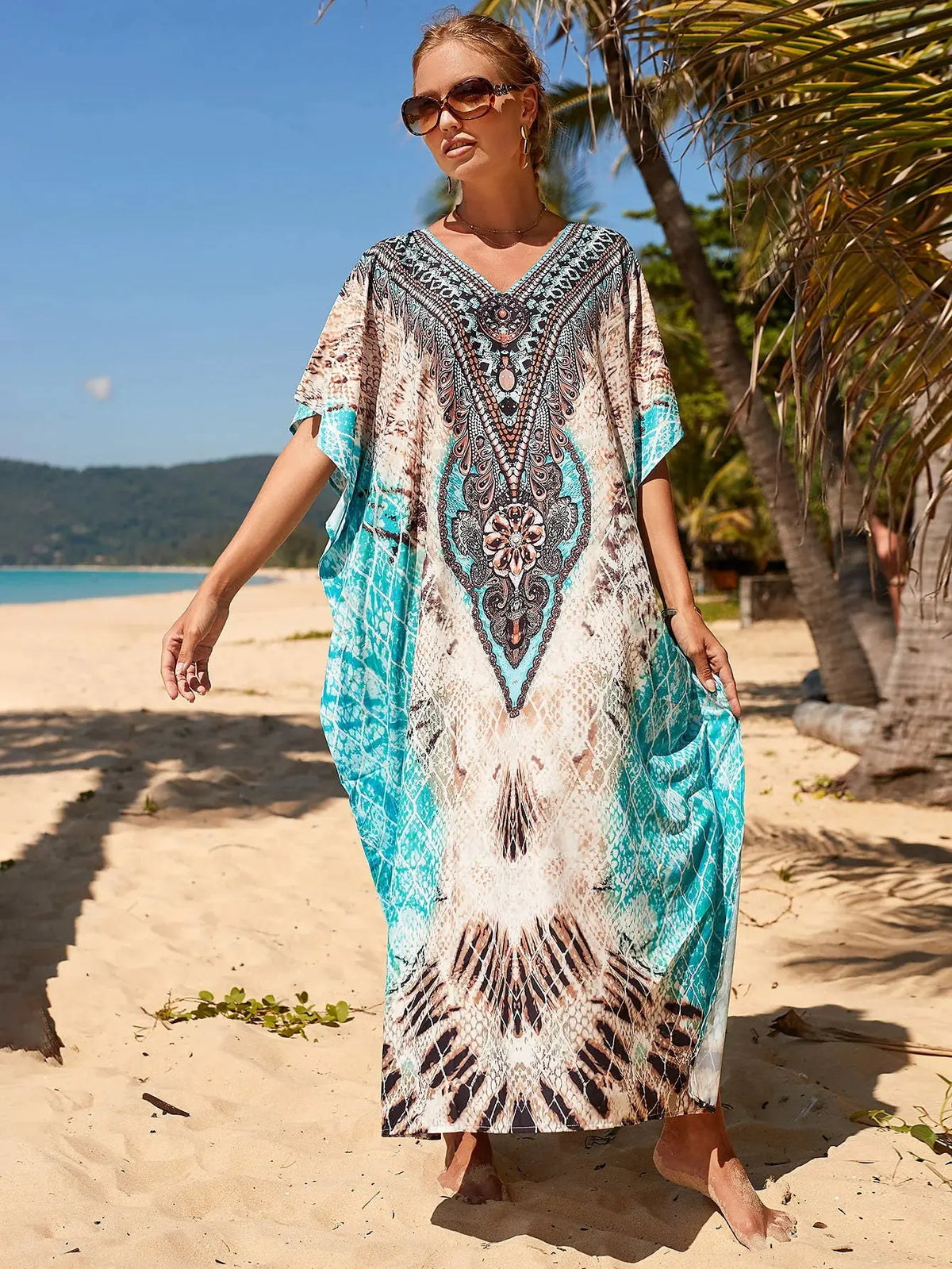 Breeze Whisper V-Neck Kaftan