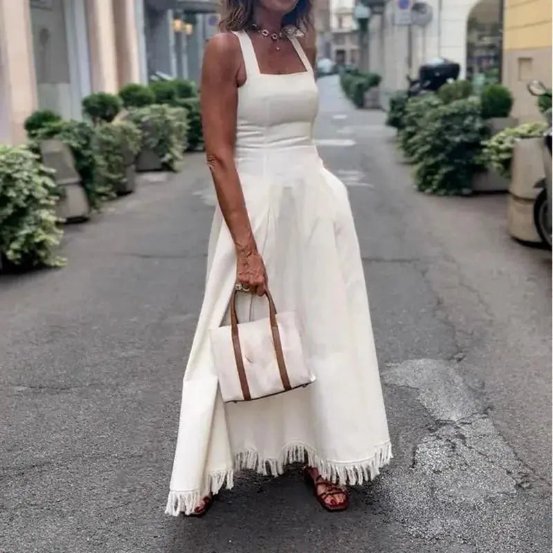 Summer Breeze Off-Shoulder Pocket Dress
