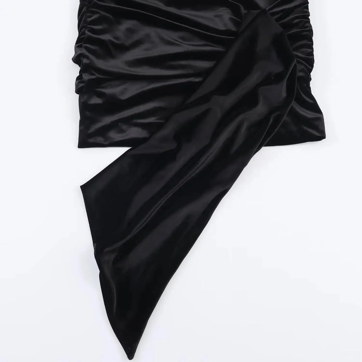 Midnight Charm Velvet Turtleneck Mini Dress