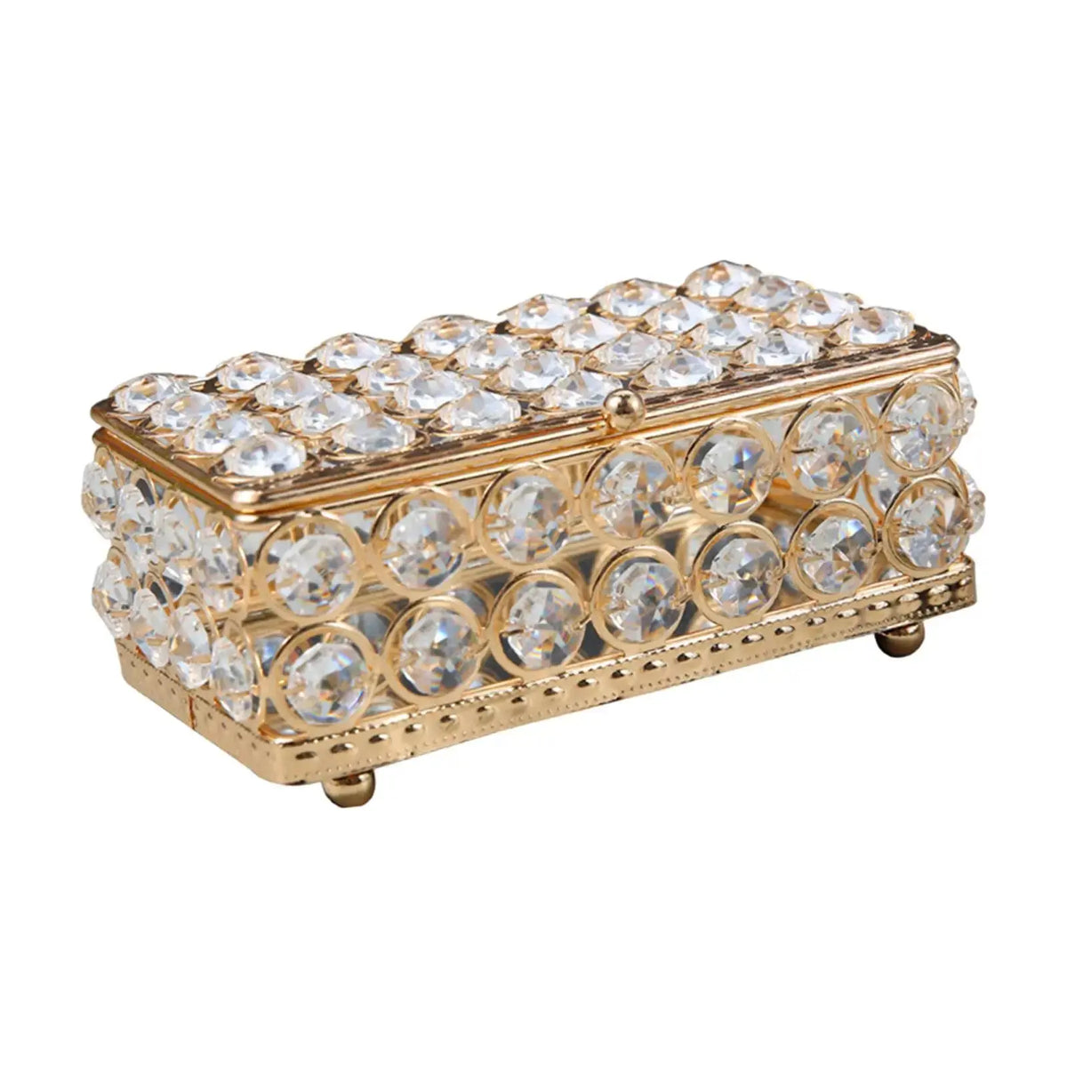 Mirrored Metal Jewelry & Keepsake Box