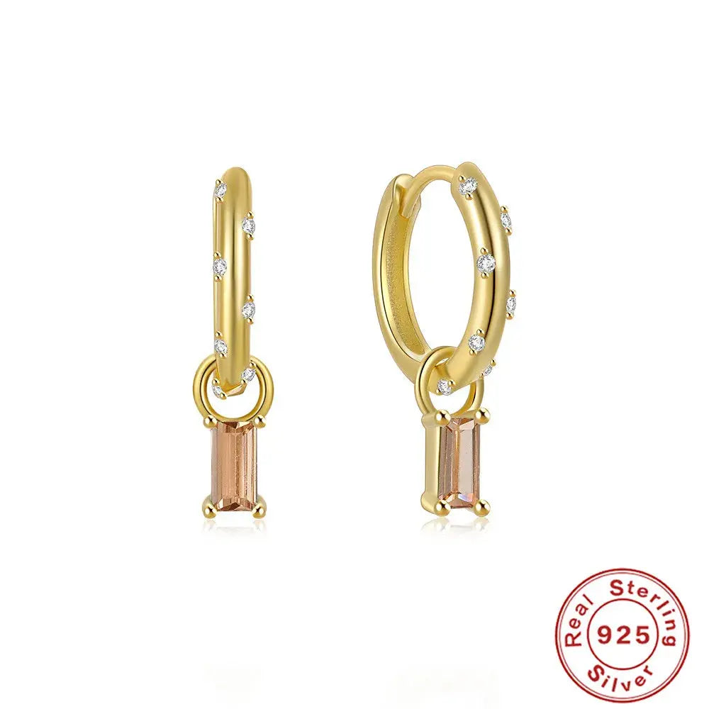 Captivate with Silver Zircon Drop Earrings