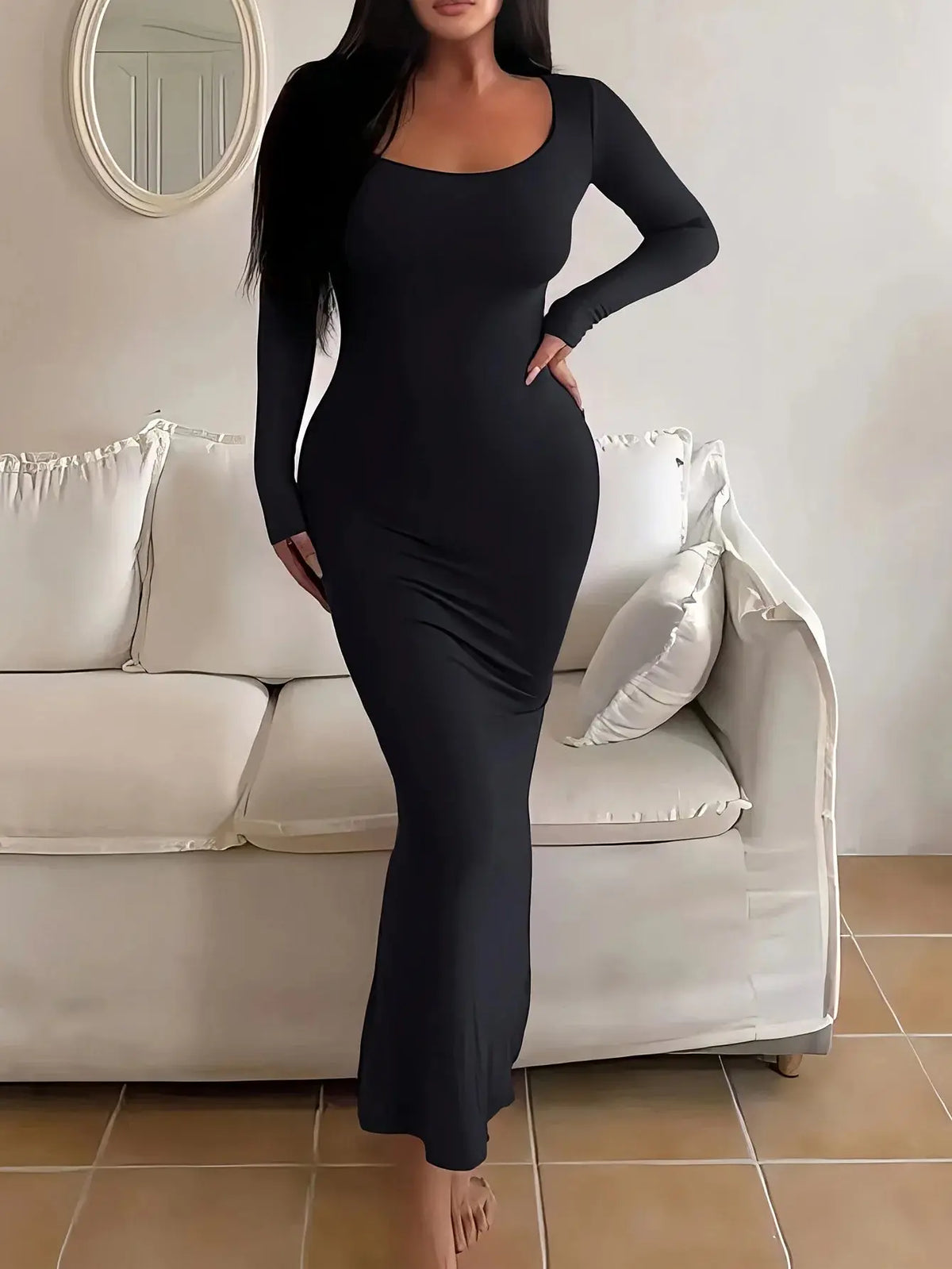 Midnight Whisper Strapless Fishtail Dress