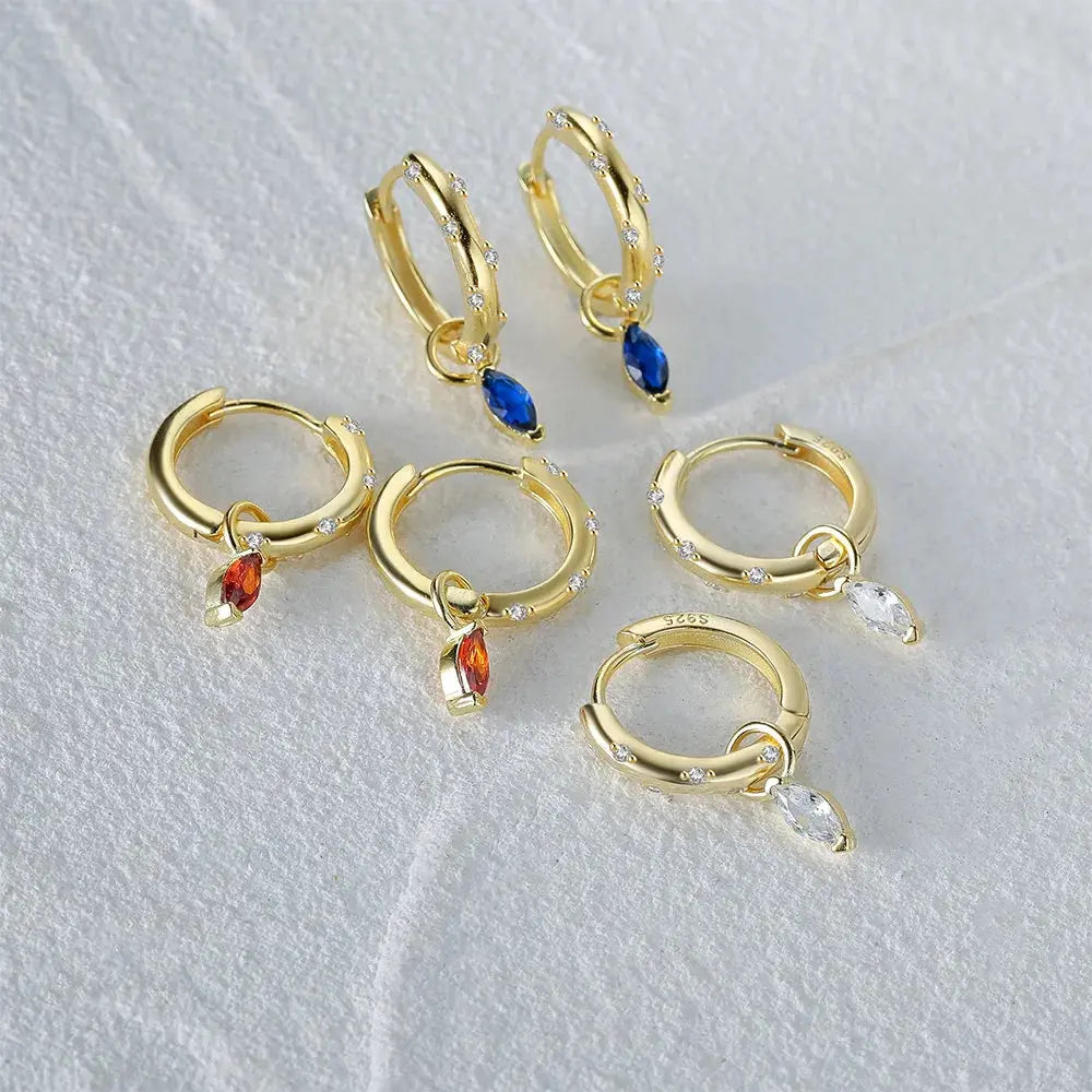 Captivate with Silver Zircon Drop Earrings