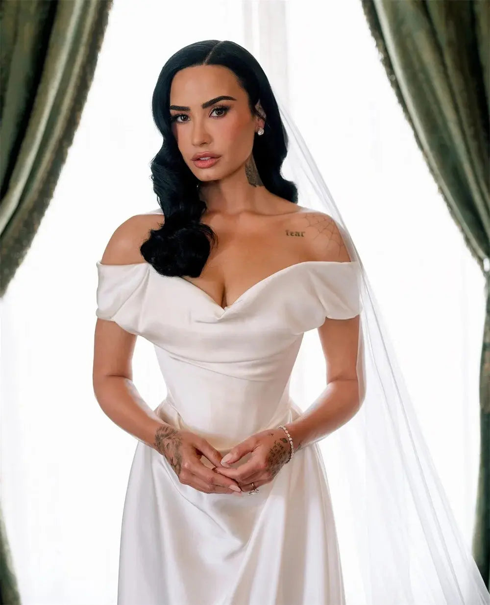 Whisper of Elegance Off-Shoulder Wedding Gown