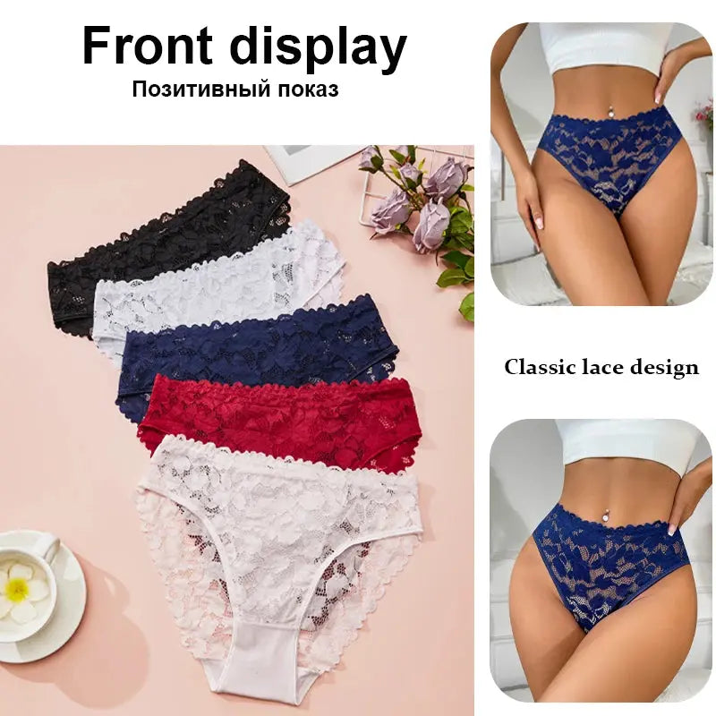 High-Waist Lace Briefs: Feel Confident & Comfortable