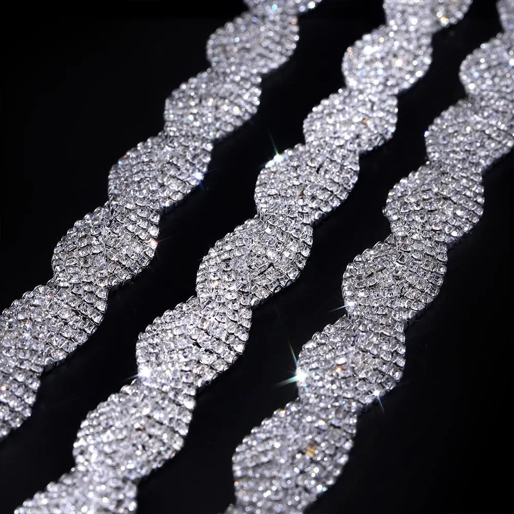 Captivate with Sparkle: Rhinestone Trim for Luxe Creations