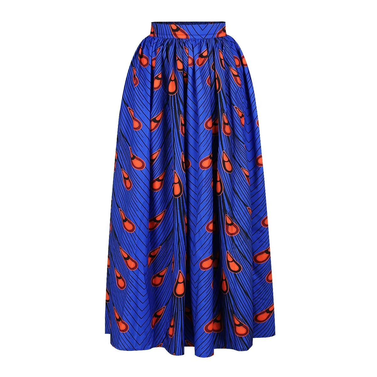 African Heritage Two-Piece Set with Slash-Neck Top & Slit Skirt