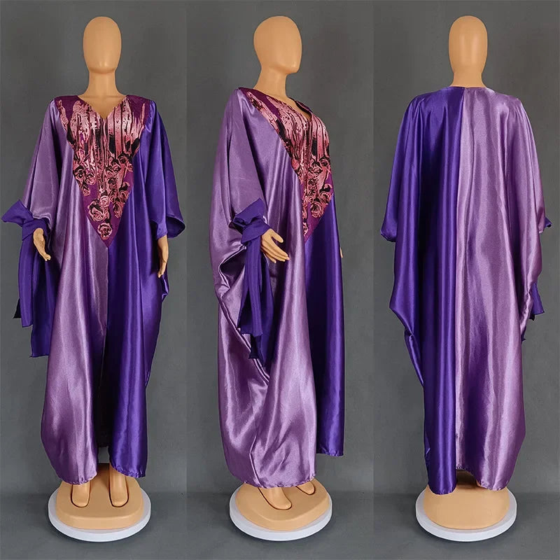 Heritage-Print Patchwork Abaya