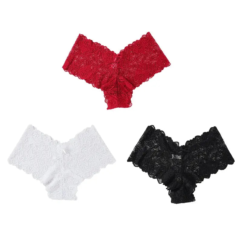 Lace Briefs — 3-Piece Set