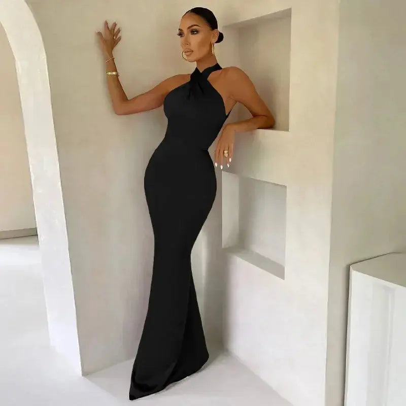 Halter Backless Mermaid Gown