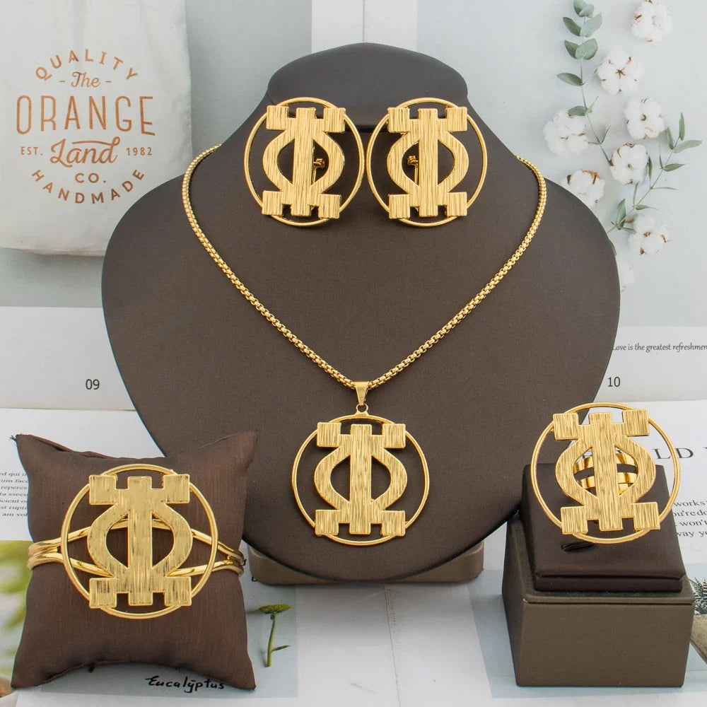 Gold-Tone 4-Piece Jewelry Set