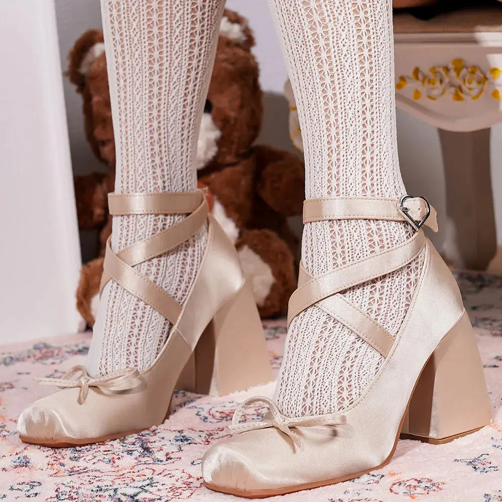 Blush Satin Heels: Dance Through Your Daydreams