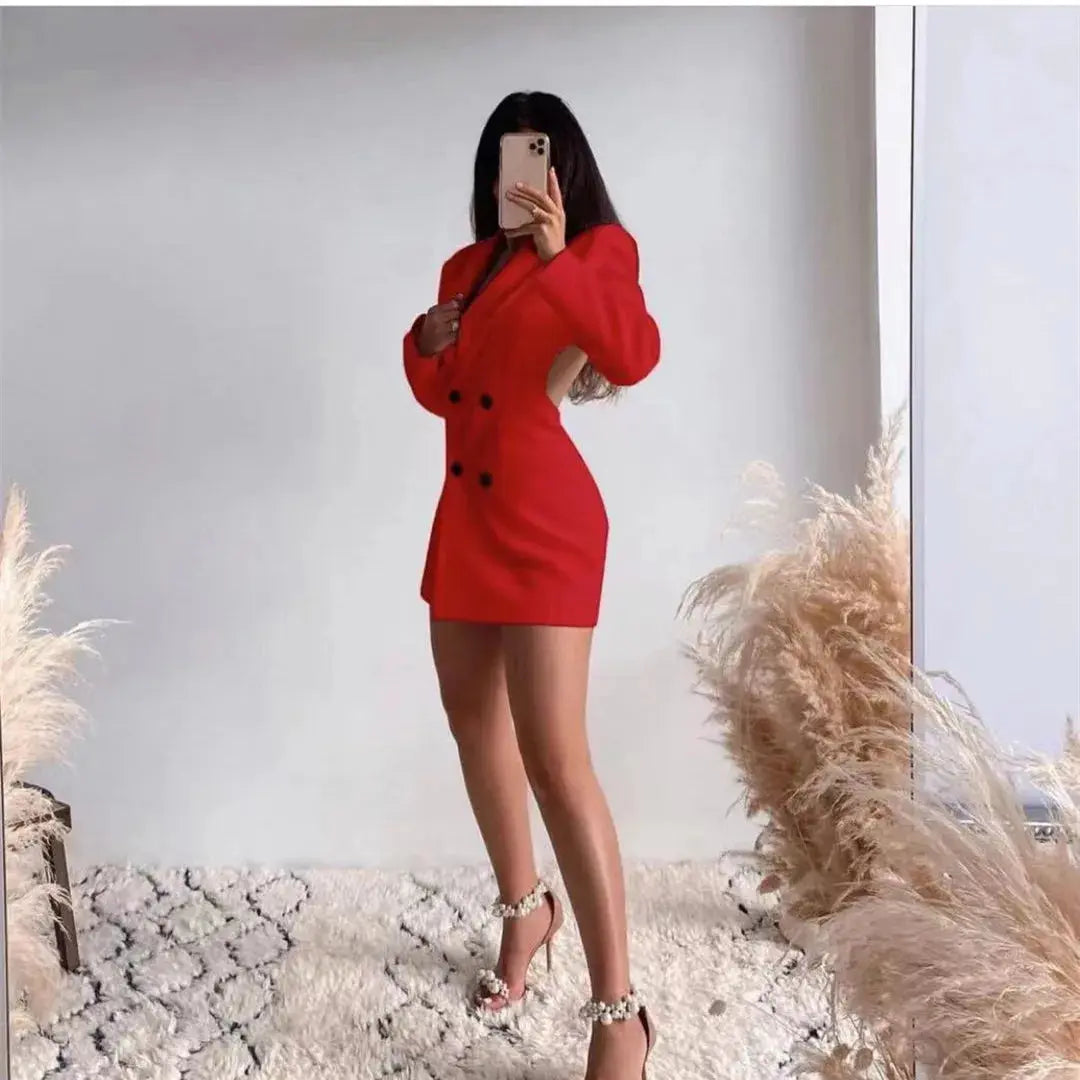 The Riviera Backless Blazer Dress