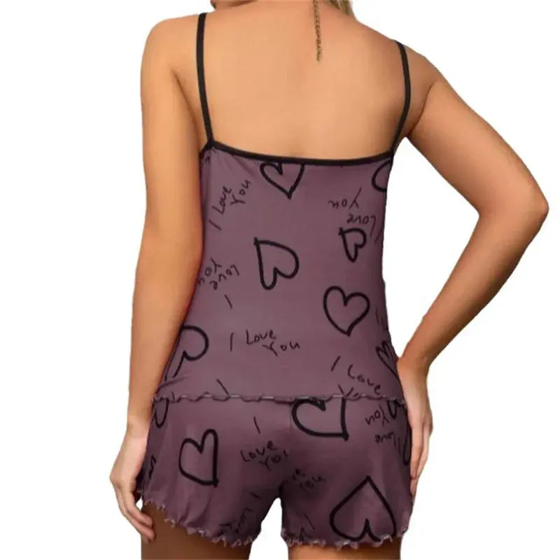 Soft Heart Pajamas Set: Dream Lavishly